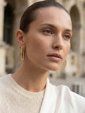 Envy Ridged Hoop Earrings - Gold