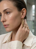 Envy Interlock Drop Earrings - Gold