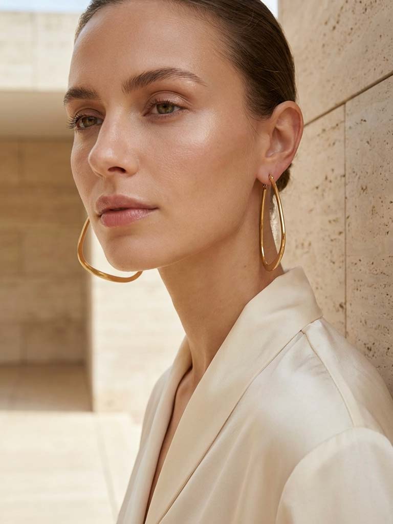 Envy Teardrop Hoop Earrings - Gold