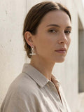Envy Chain T-Bar Earrings - Silver
