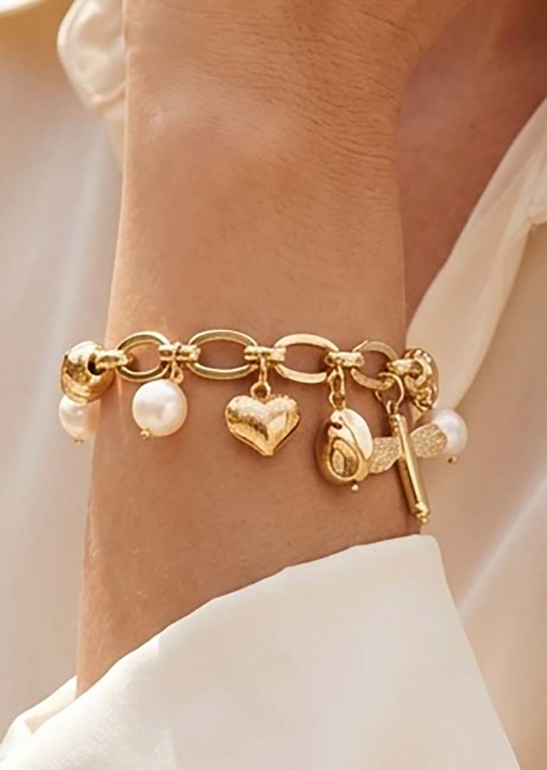 Envy Chainlink Charm Bracelet - Gold