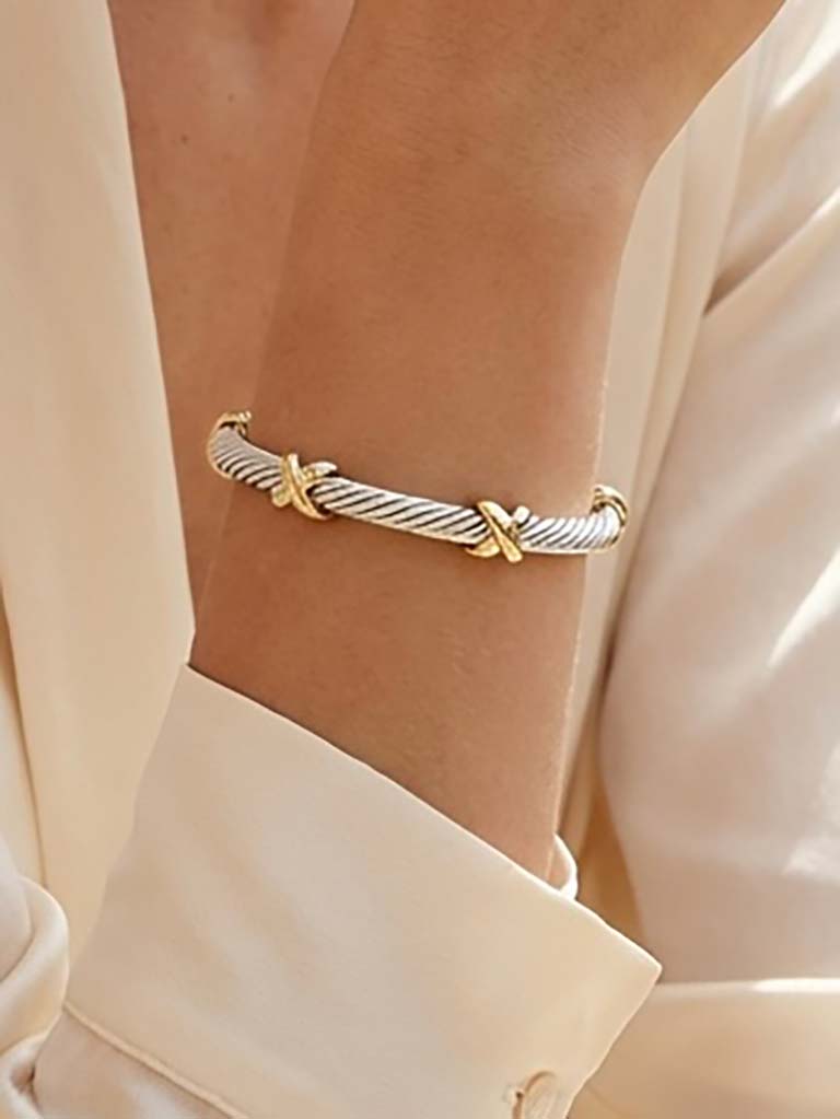 Envy X Bangle - Silver & Gold