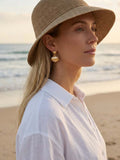 Envy Shell Drop Earrings - Gold