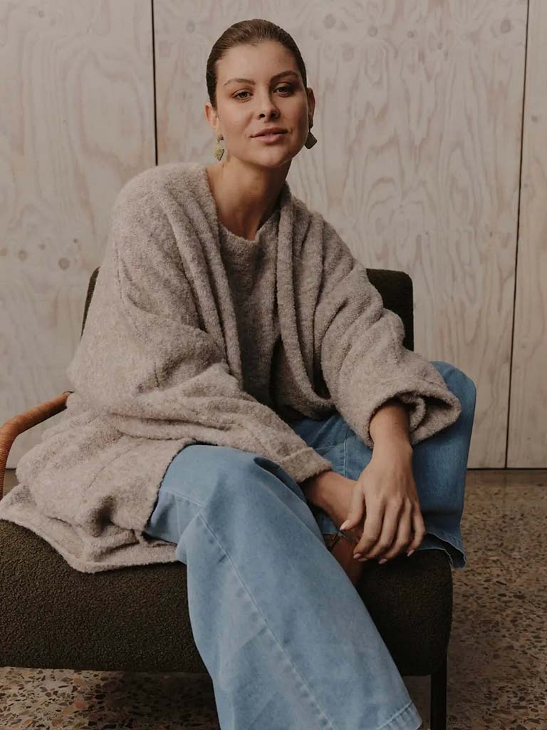 Eb&Ive Folie Relaxed Cardigan - Oat