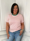 Stripe Cotton Tee - Clover & Candyfloss