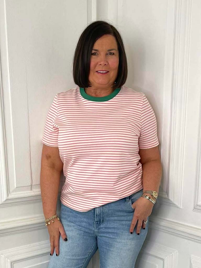 Stripe Cotton Tee - Clover & Candyfloss