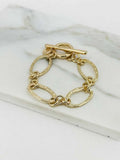 Envy Hammered Link T-Bar Bracelet - Gold