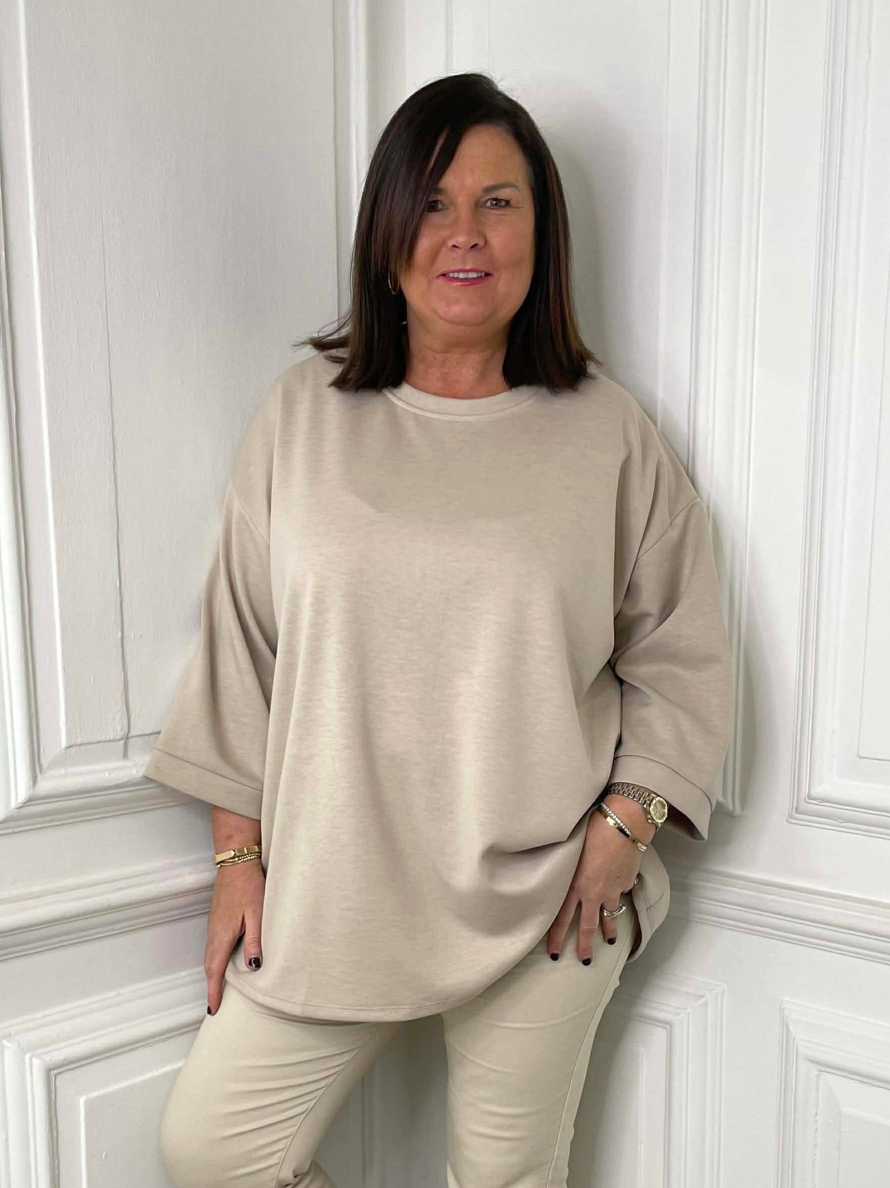 Scuba Sweatshirt - Ecru